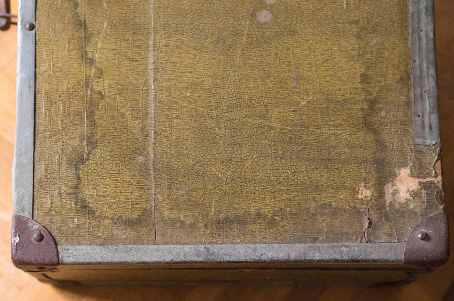 Antique suitcase - vintage travel trunk