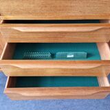 Scandinavian vintage teak highboard, Denmark 1960's