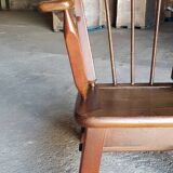 Paire de fauteuils en chêne brutaliste 1970