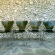 Suite of 4 chairs 3107 olive color, series 7 Arne Jacobsen for Fritz Hansen 1978