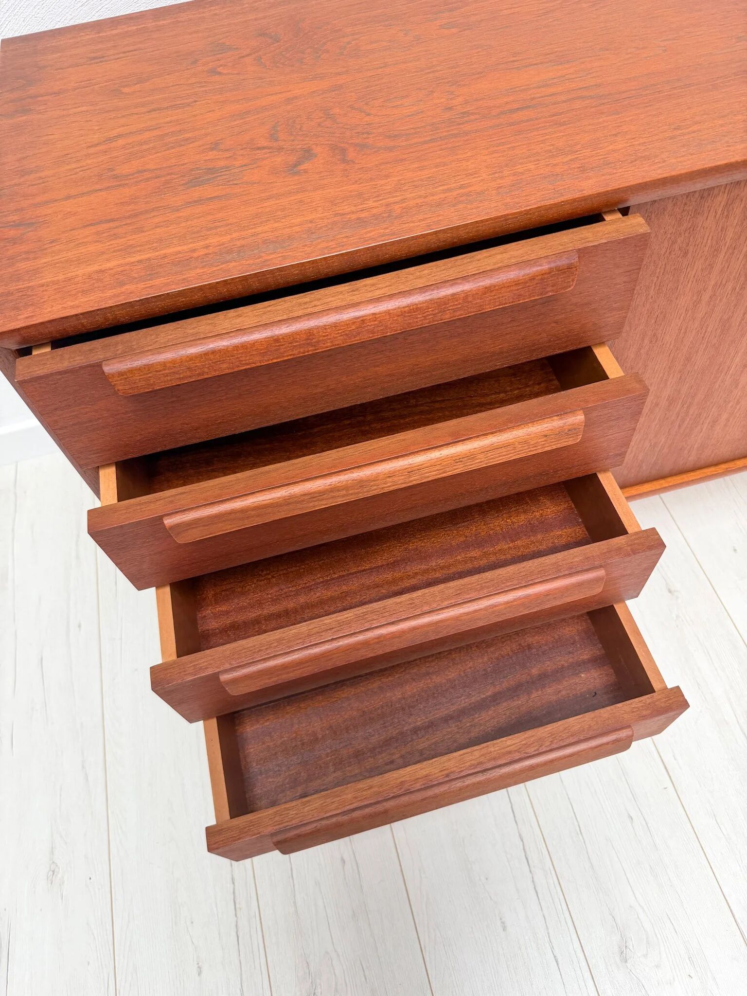1960s vintage mid-century German teak sideboard by WK Möbel