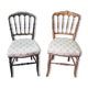 Deux chaises de salon de musique