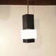 Vintage metal and glass cubic chandelier from Maison Arlus 1960.