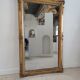 Rectangular golden mirror moldings plant motifs nineteenth H: 130cm