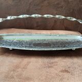 Large rectangular original silver metal dish
