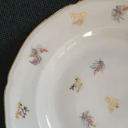 6 antique deep plates in porcelain