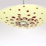 Large Vintage Czechoslovakian Opaline Glass Pendant Lights, 1970s, Set of 2