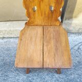 1960s solid wood folk chair