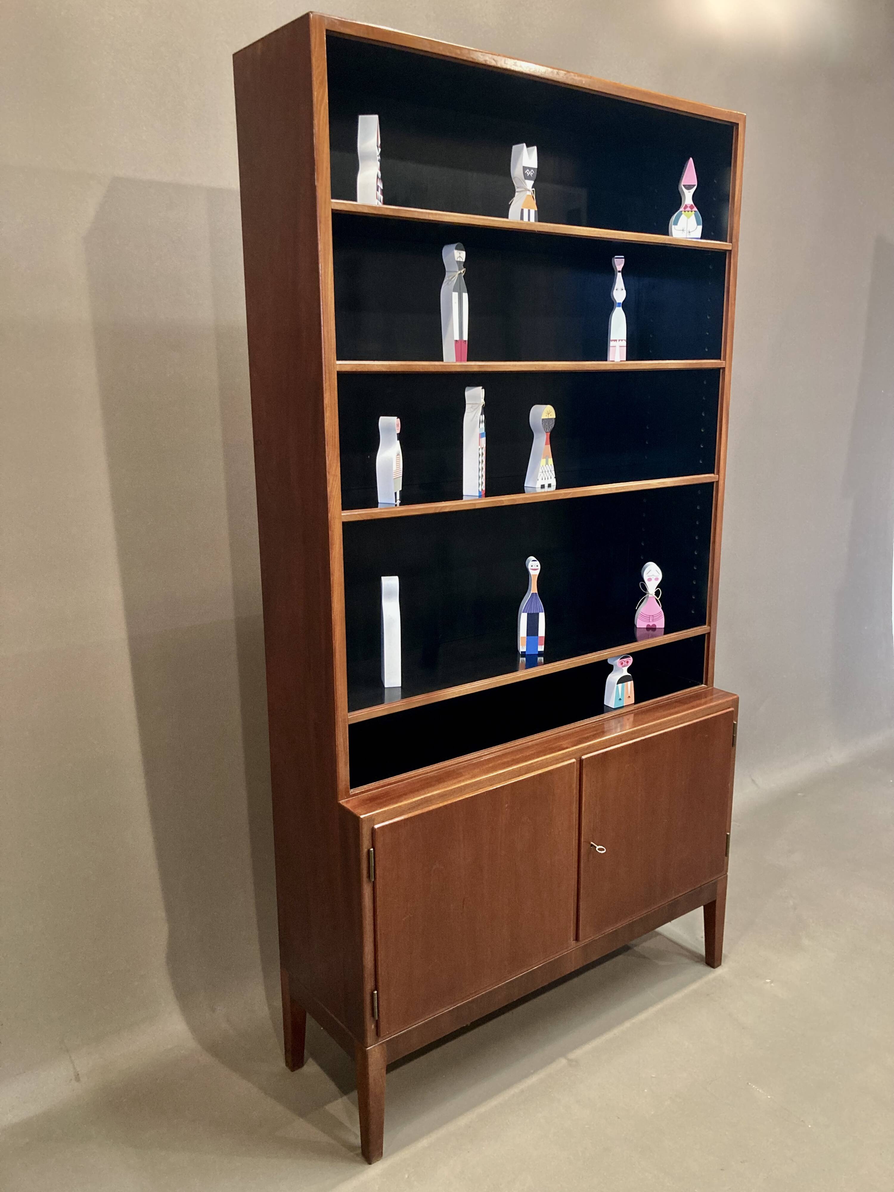 Large modular bookcase Scandinavian design 1950.