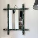 Miroir ancien en bois formant bambou