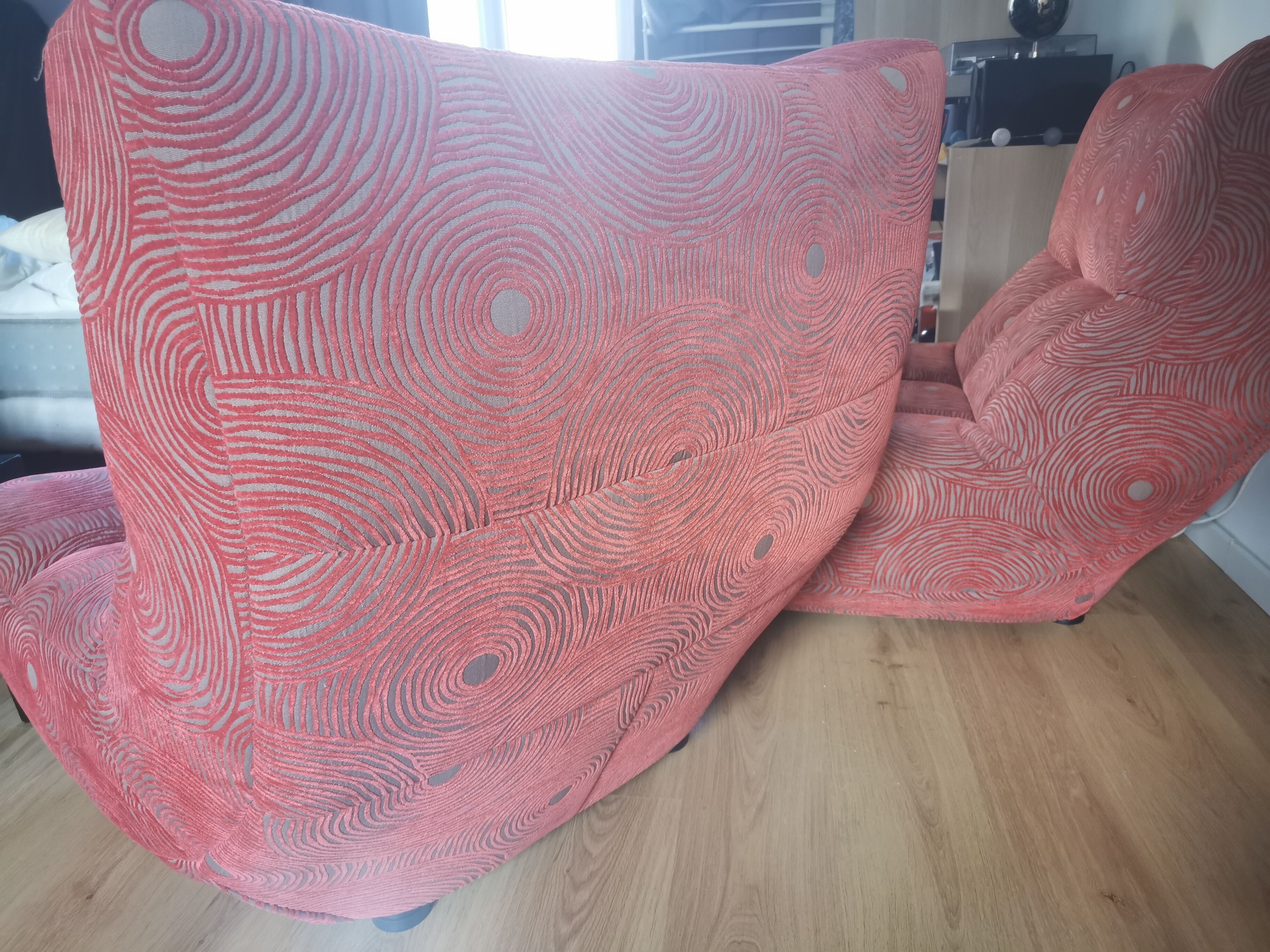 Armchairs Château d'Ax-modular sofa fabric, Model 1744