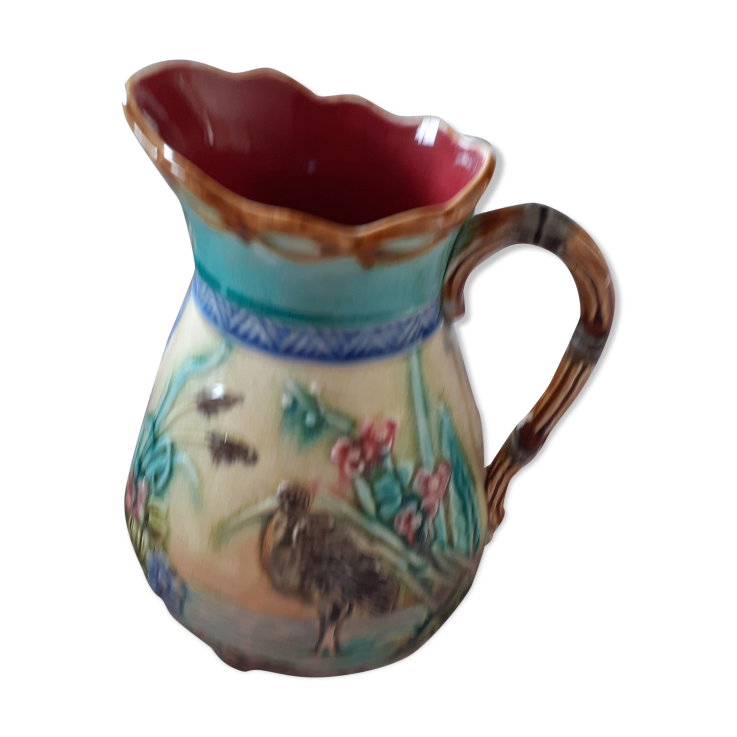 Old dabbling pitcher, herons pattern