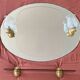 Miroir de salle de bain étagère et lampes