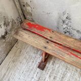 1950s oak bench with red patina, 2m