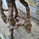 Pair of bar stools in vintage vine feet