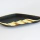 Asymmetrical modernist ashtray by Walter Bosse in black brass by Herta Baller, 1950s.