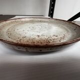 Large round stoneware dish signed Vallauris origin Diameter 30 cm
