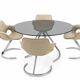 Boris Tabacoff table and 4 chairs from 1960.