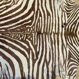 Vintage carpet zebra print cowhide