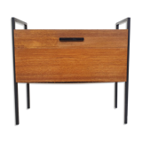 Teak and minimalistic metal sewing box, The Netherlands 1960's