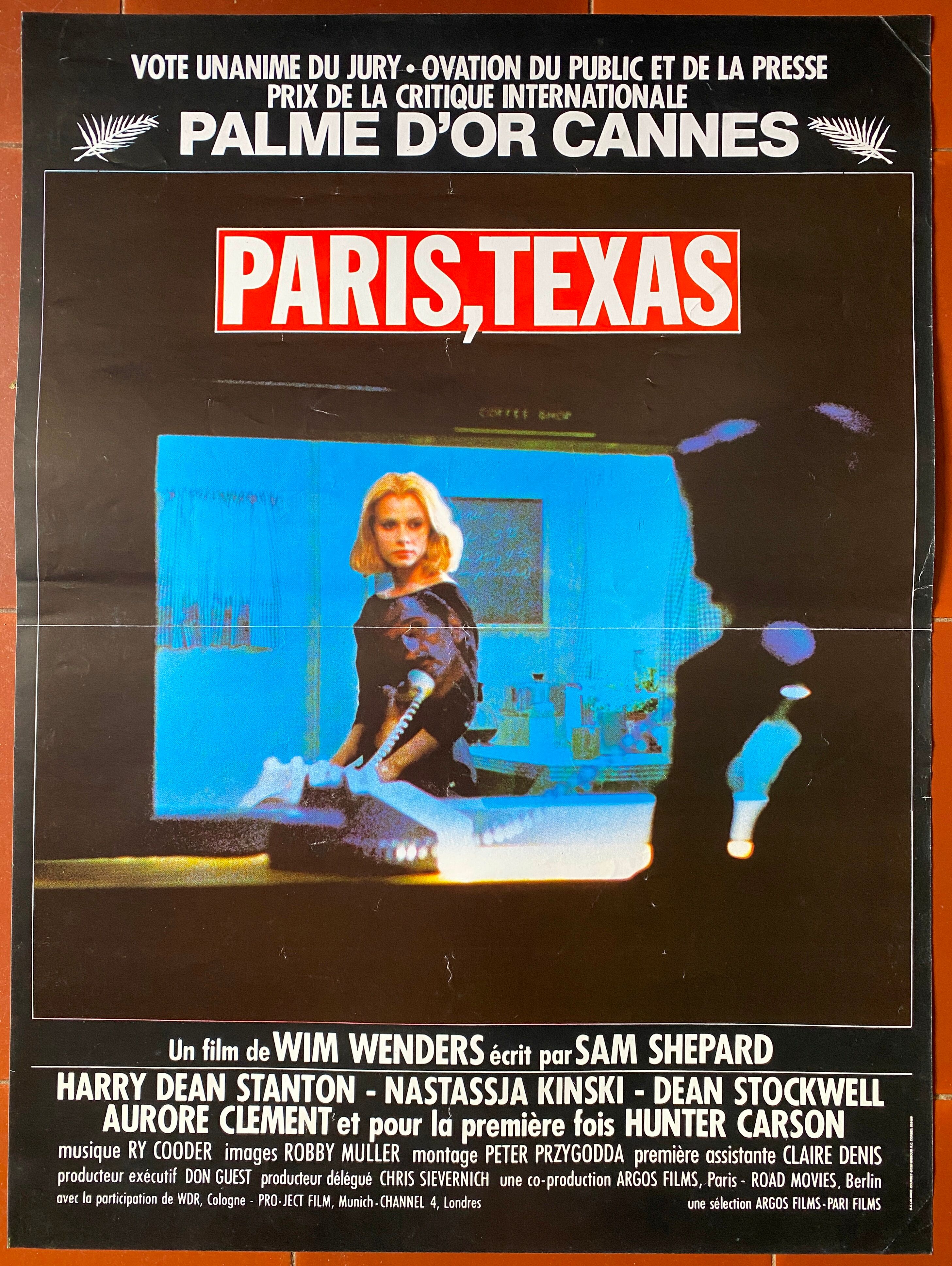 Original cinema poster "Paris, Texas" Wim Wenders 40x60cm 1984