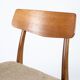 Dining room chair in teak and light fabric of danish design from the 1960s.