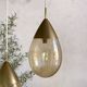 Vintage amber glass drop pendant light