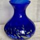 La Rochère vintage speckled blue glass vase 1970-80