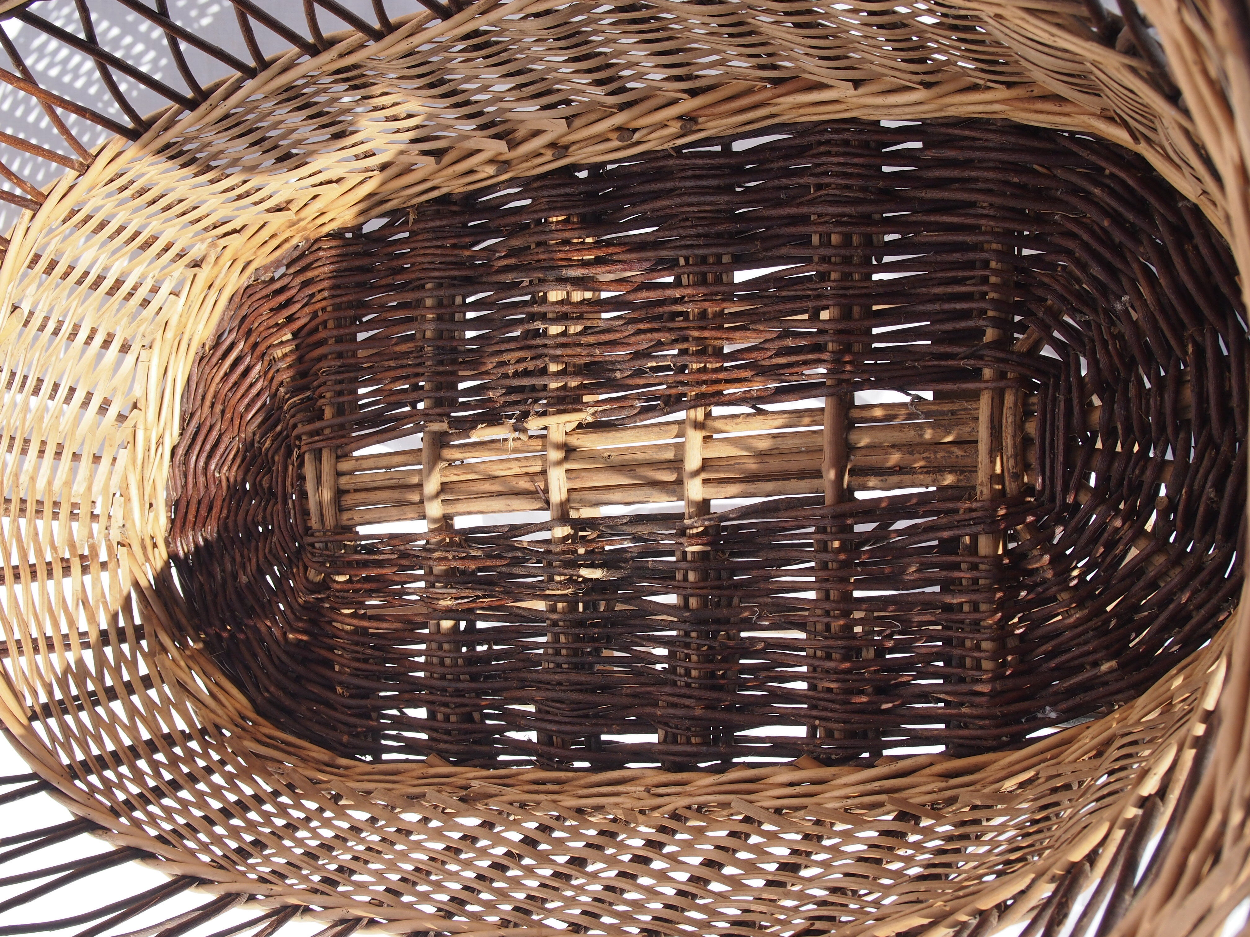 Vintage wicker cradle