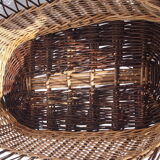 Vintage wicker cradle