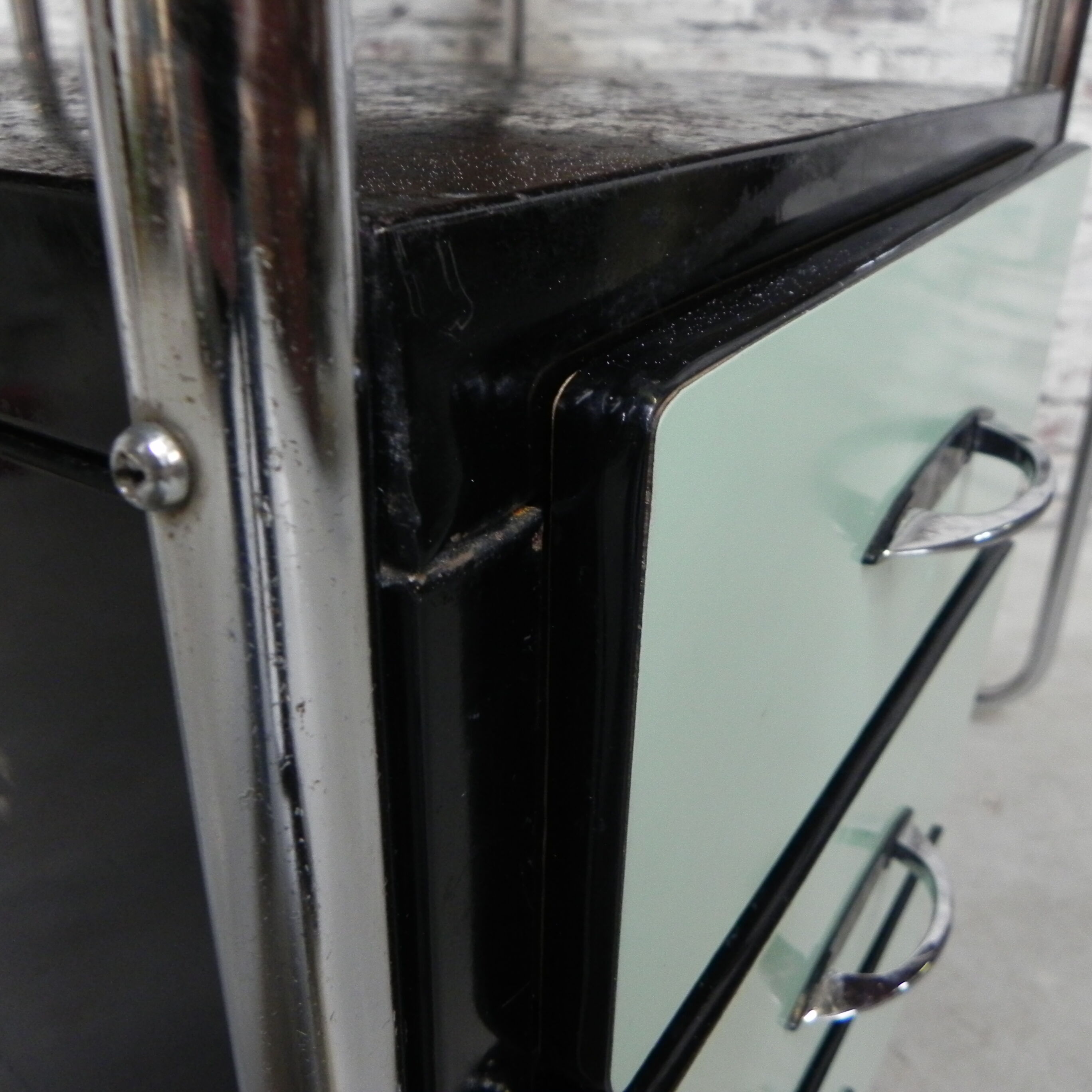 Vintage desk with formica top, Torck