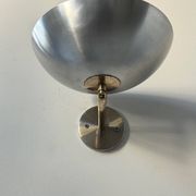Vintage adjustable brushed metal and brass wall light, France 1970