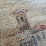 Old painting on cardboard