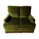 Canapé vintage velours vert