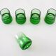 Set of green glasses, Italian design, 1970s, made in Italy
