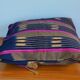 Cushion cover in blue baoulé fabric