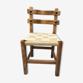 Wooden chair and rope 1970