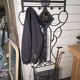 Art Deco coat rack wardrobe in wrought iron from the 1930s.