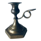 Candle holder with bronze handle