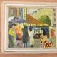 Huile sur panneau suédoise originale « French Street Life » -