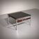 Table basse en ardoise, chrome et bois, 1970 Danemark