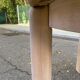 Scandinavian round extendable dining table stripped in oak 1980