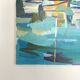 Oil on canvas port with sailing boats