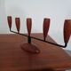 Danish Filigree Teak Candleholders, 1960s, Set of 2