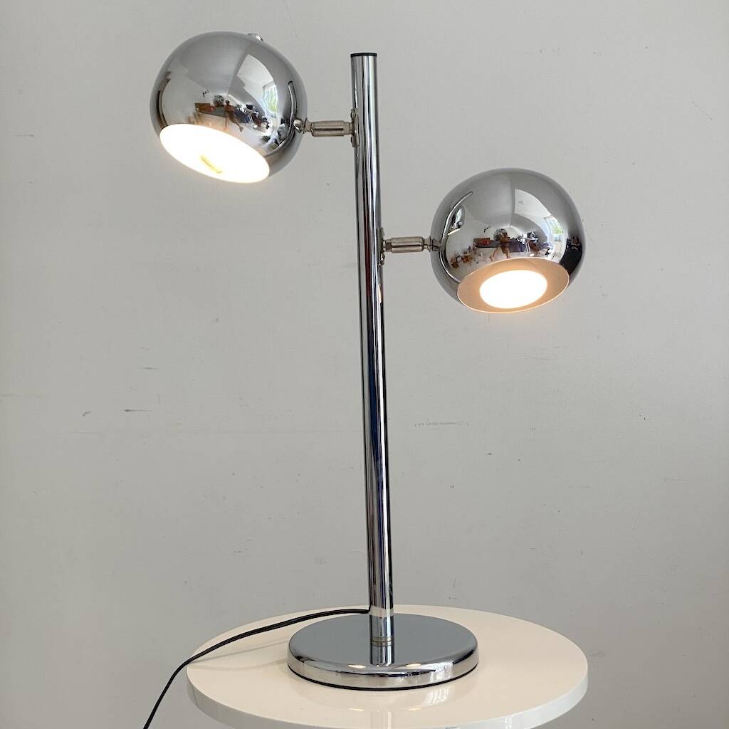Lampe chromée vintage 1970's