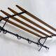 Coat rack 1950 metal and vintage wood