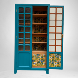 Parisian wardrobe glazed blue Peacock 1940