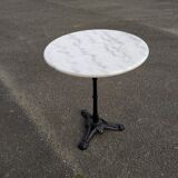 Cast and marble bistro table