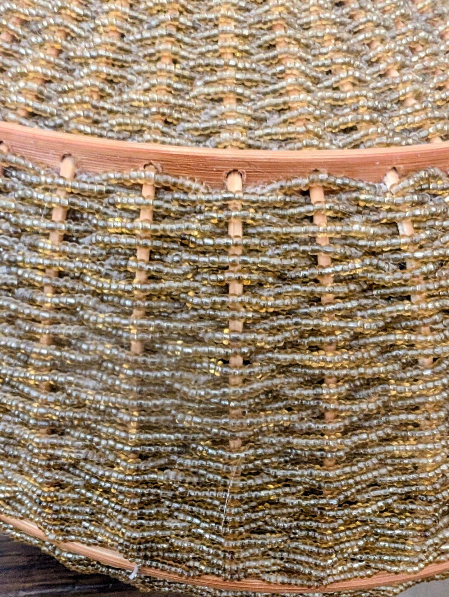 Table lamp Glass Beads & Bamboo