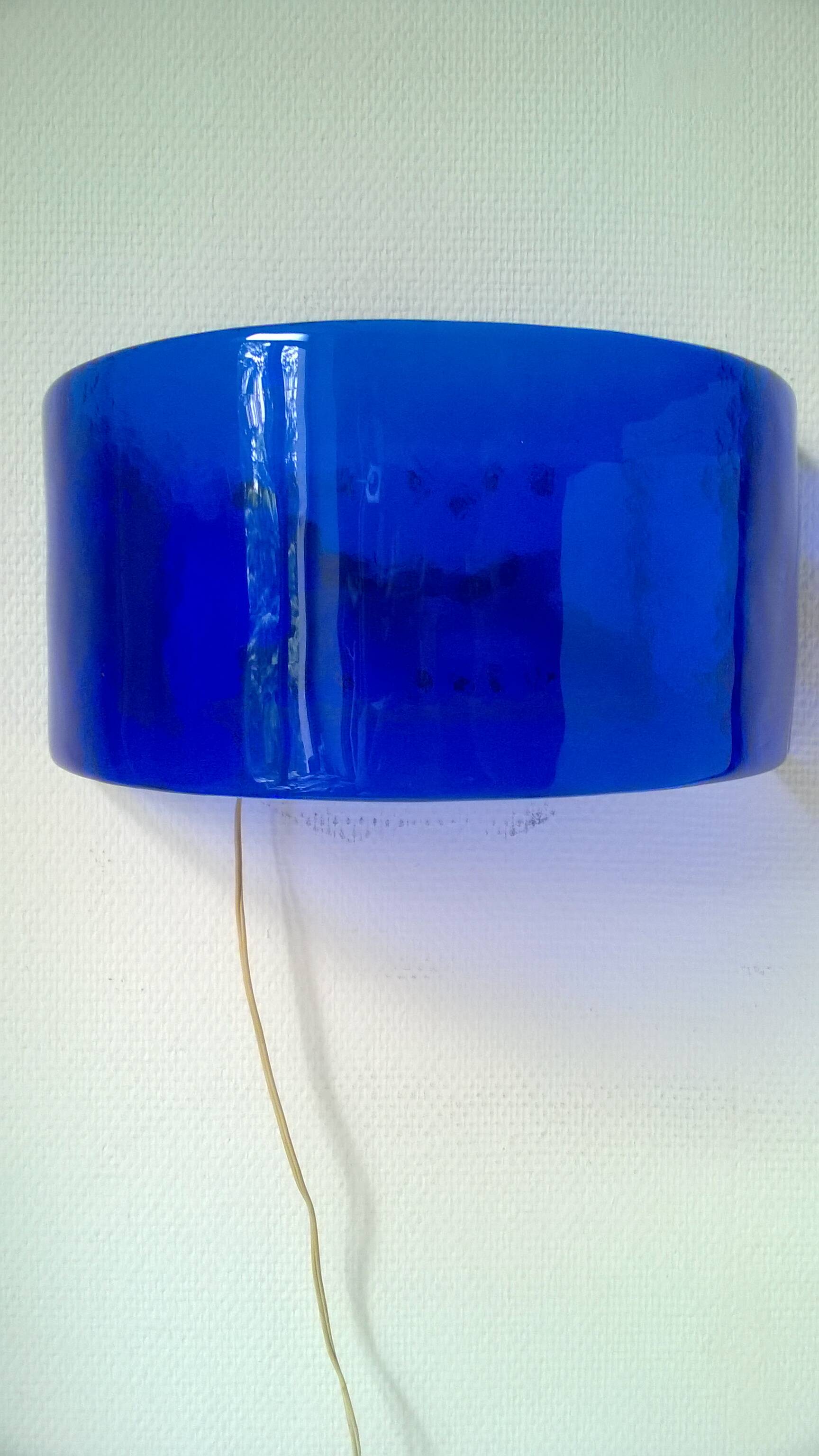 Vintage blue glass wall lights (Murano style)